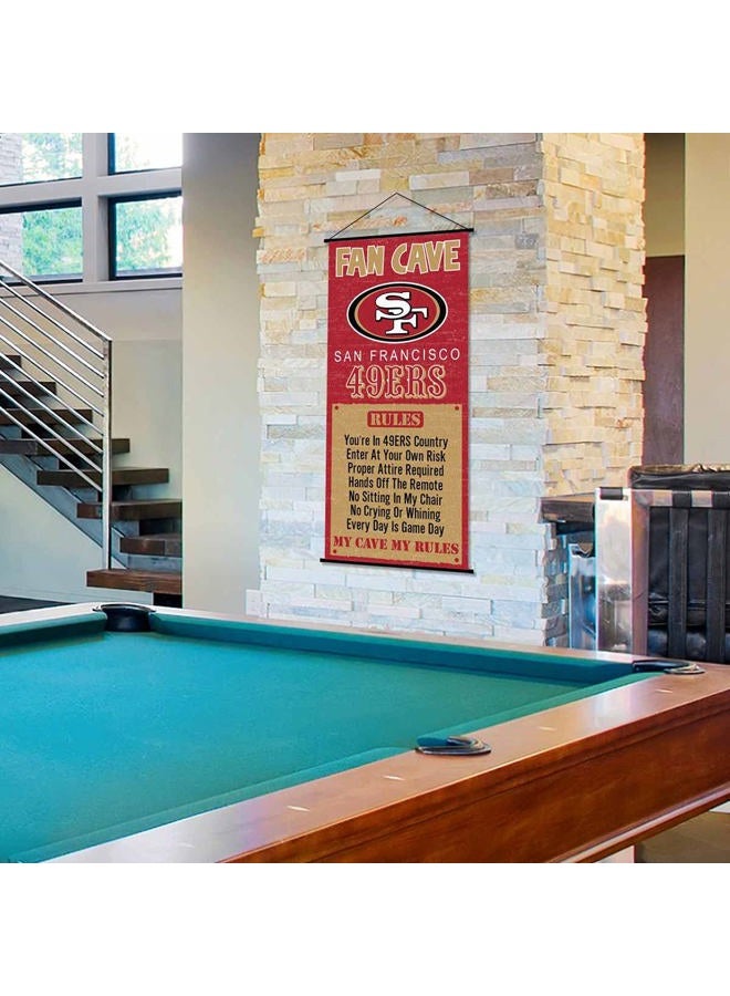 WinCraft San Francisco 49ers Man Cave Fan Banner Wall Door Scroll - Image 3