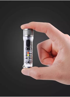 LUSTER Mini Flash Light with UV Light ,Rechargeable with Keychain  - Image 1