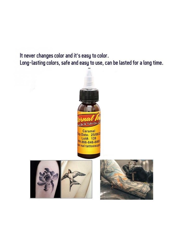 Generic 1-Bottles 30ml Tattoo Makeup Ink Pigment Professional Beauty Body Art Inks Color Caramel  - Image 3