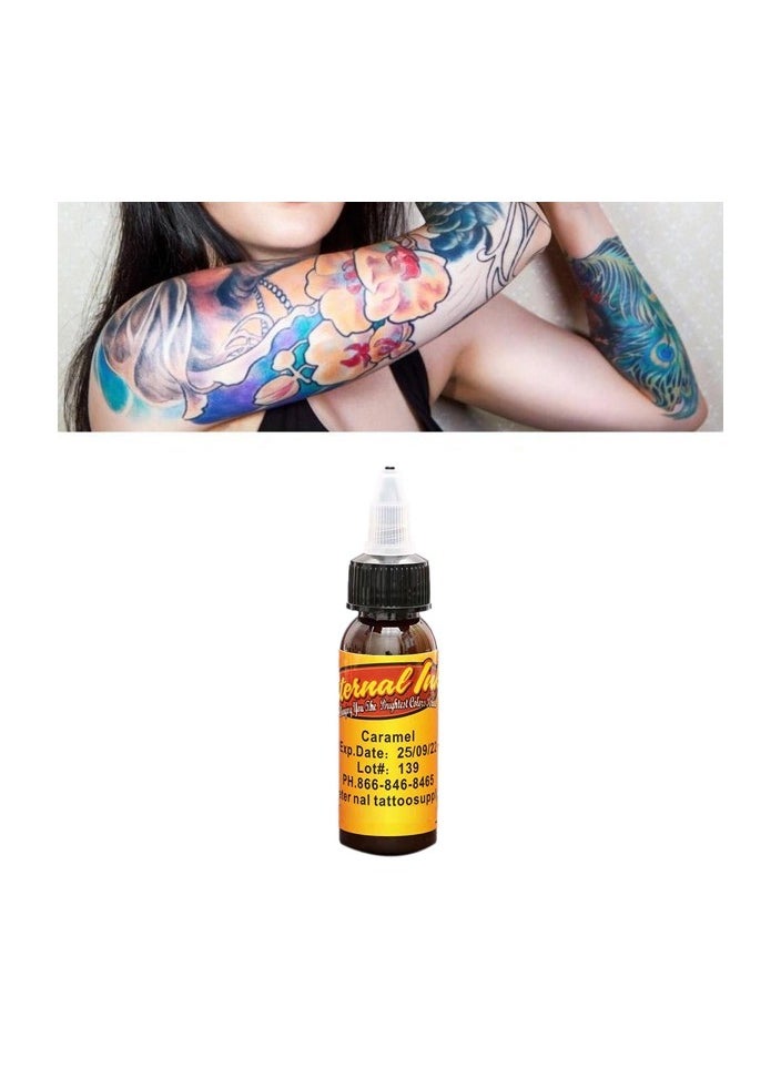 Generic 1-Bottles 30ml Tattoo Makeup Ink Pigment Professional Beauty Body Art Inks Color Caramel  - Image 2
