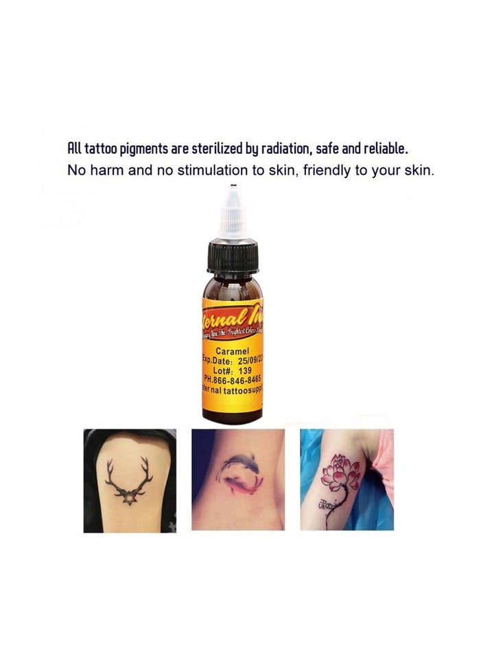 Generic 1-Bottles 30ml Tattoo Makeup Ink Pigment Professional Beauty Body Art Inks Color Caramel  - Image 4