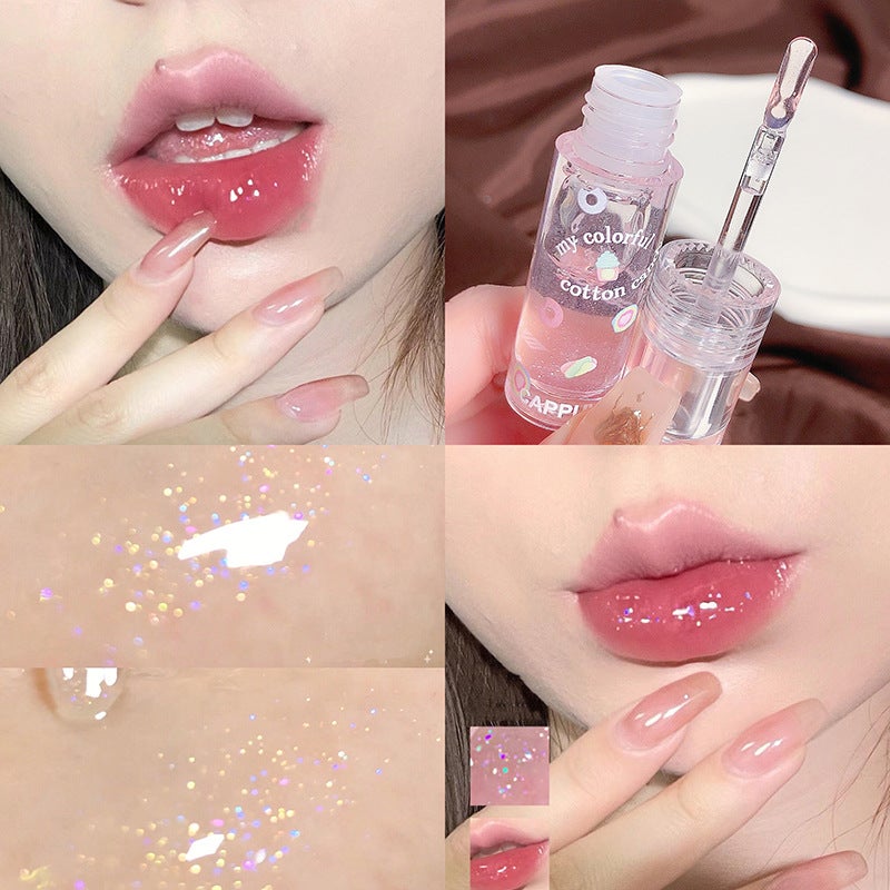 Cappuvini Cotton Candy Lip Gloss – Moisturizing Transparent Lip Oil - Image 3