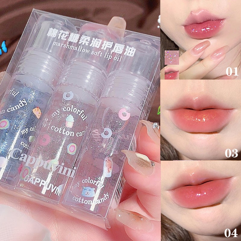 Cappuvini Cotton Candy Lip Gloss – Moisturizing Transparent Lip Oil - Image 1
