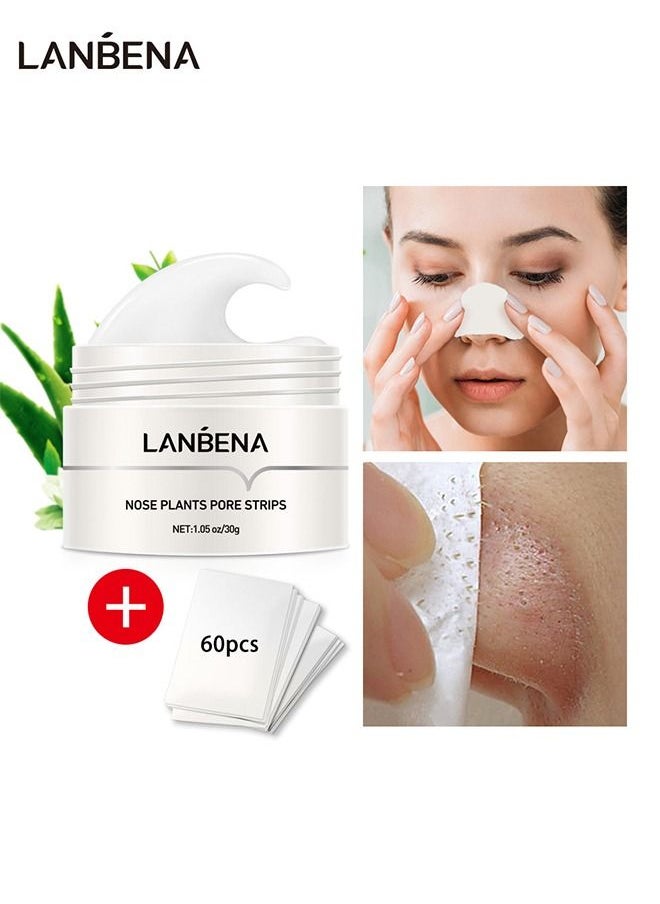 LANBENA - Blackhead Mask, Blackhead Mask Blackhead Remover Mask Peel off Mask Facial Pore Cleanser Purifying Face Mask Nose strips (1.05 Ounce) - White - Image 1