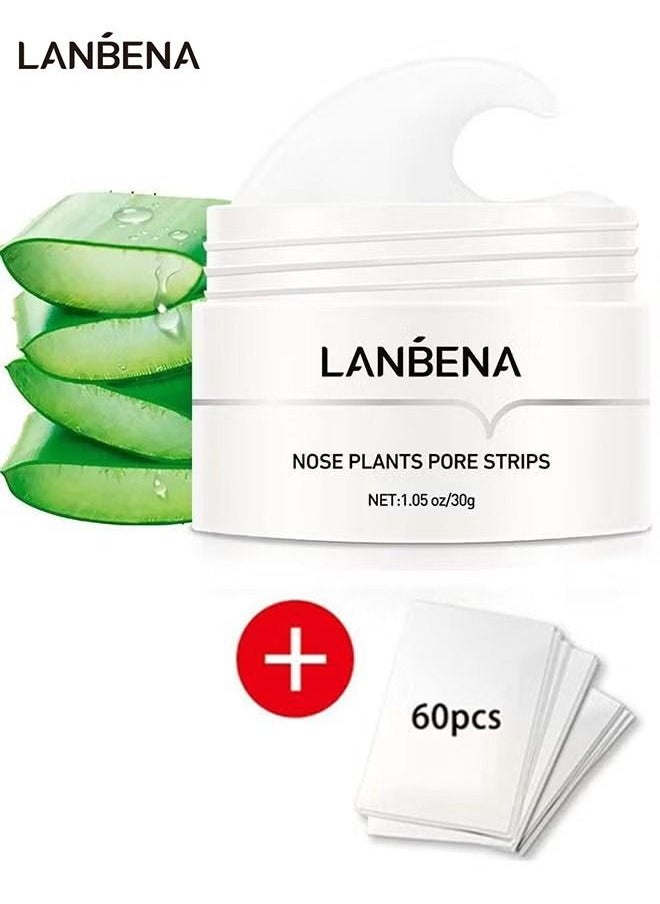 LANBENA - Blackhead Mask, Blackhead Mask Blackhead Remover Mask Peel off Mask Facial Pore Cleanser Purifying Face Mask Nose strips (1.05 Ounce) - White - Image 1