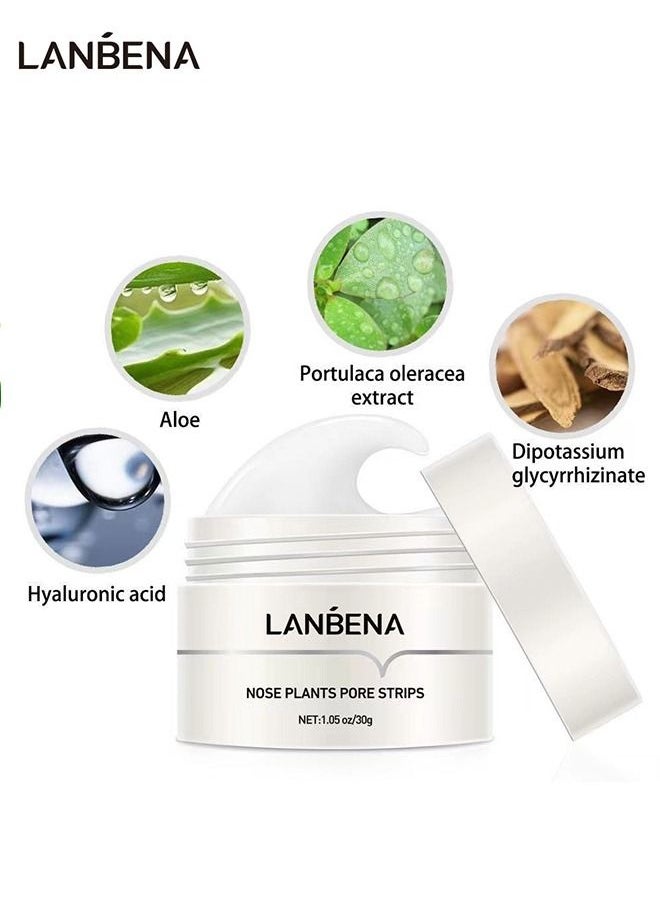 LANBENA - Blackhead Mask, Blackhead Mask Blackhead Remover Mask Peel off Mask Facial Pore Cleanser Purifying Face Mask Nose strips (1.05 Ounce) - White - Image 1