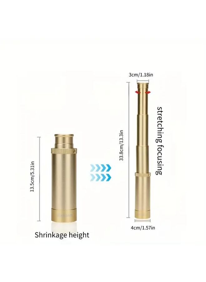 Retro Monocular Telescope Adjustable Focus 4PCS Set For Hiking Outdoor Scenery - Image 5