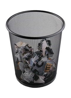 Generic 3-Piece Round Mash Waste Basket Trash Black  - Image 3
