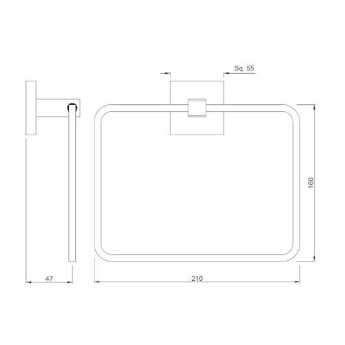 Jaquar TOWEL RING SQUARE - Image 4