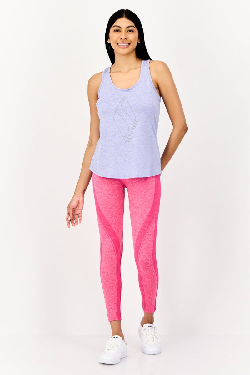 SKECHERS تي شيرت تدريب بلا أكمام للنساء، لافندر - Image 3