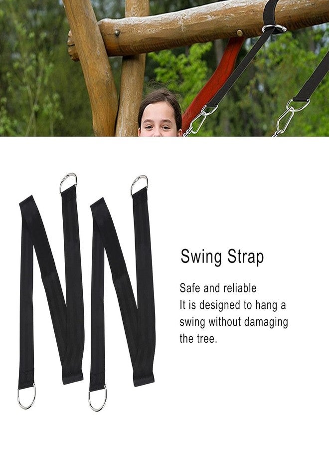 KRIPESH Hanging Swing Strap, Tree Swing Strap High Strength Polyester for Camping for Travel Strap for Baby 0 to 3 Years I Belt for carnap 2 Metre Belt (2-pcs)(Design-1) - Image 3