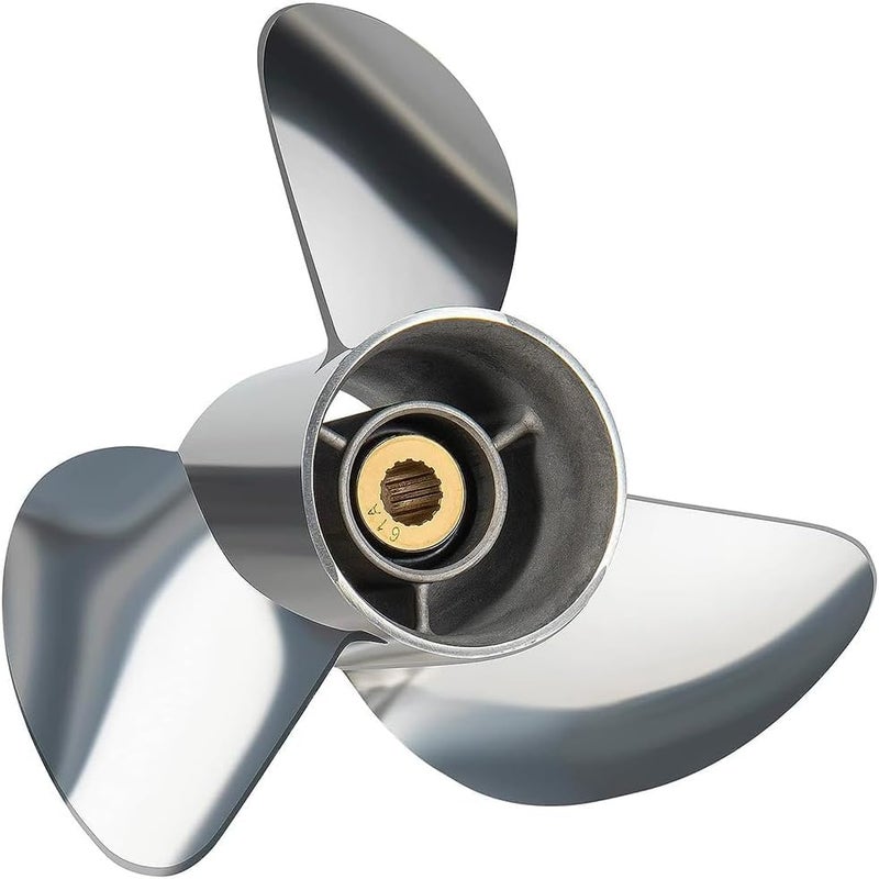 VIF OEM Upgrade Stainless Steel Boat Propeller Compatible with Yamaha 150hp 175hp 200hp 220hp 225hp 250hp F150 F175 F200 F225 Outboard Engines15 Spline Tooth RightHand 15 34 x 13 RH - Image 1