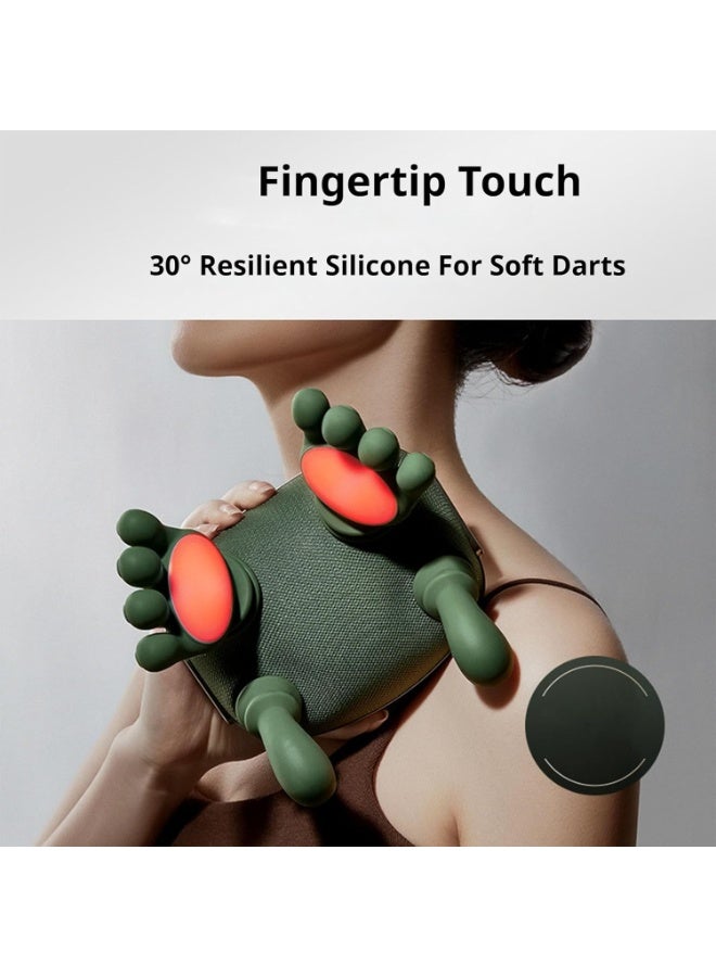 جهاز تدليك الرقبة والكتفين الحراري اللاسلكي شياتسو 4D – مساج كهربائي عميق للأنسجة بتقنية العجن – جهاز تدليك محمول للرقبة والظهر لتخفيف الألم وإرخاء العضلات - Image 5