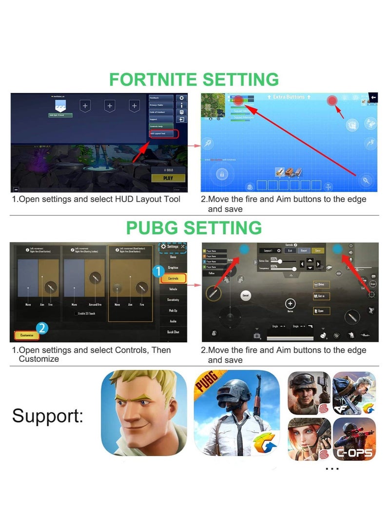 Mobile Game Controller with Cooling Fan for PUBG Smartphone Game Triggers Controller Joystick Gamepad - Image 3