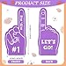 Sinmoe 100 Pieces Mini Foam Finger Football Party Favors 1 Sports Fan Foam Finger Football Party Supply Basketball Baseball Soccer Sporting Events SuppliesPurple - Image 4