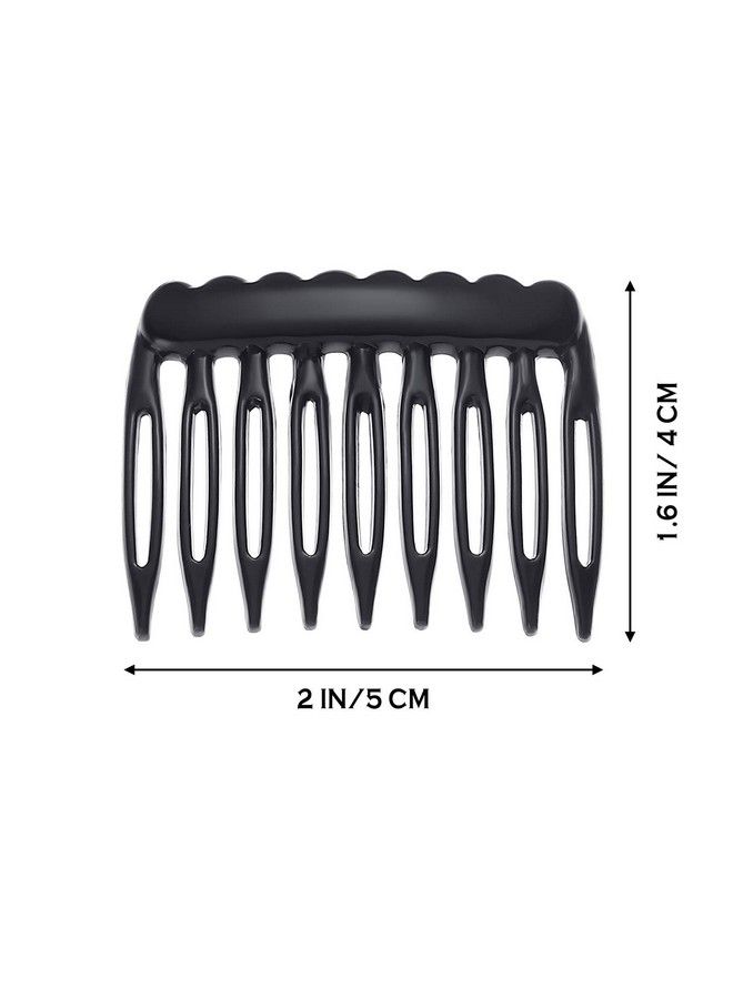 eBoot 24 Pieces Hair Side Combs Small Plastic French Teeth Hair Combs Hair Clip Combs Women Bridal Wedding Veil Comb For Fine Hair Black And Clear  - Image 3