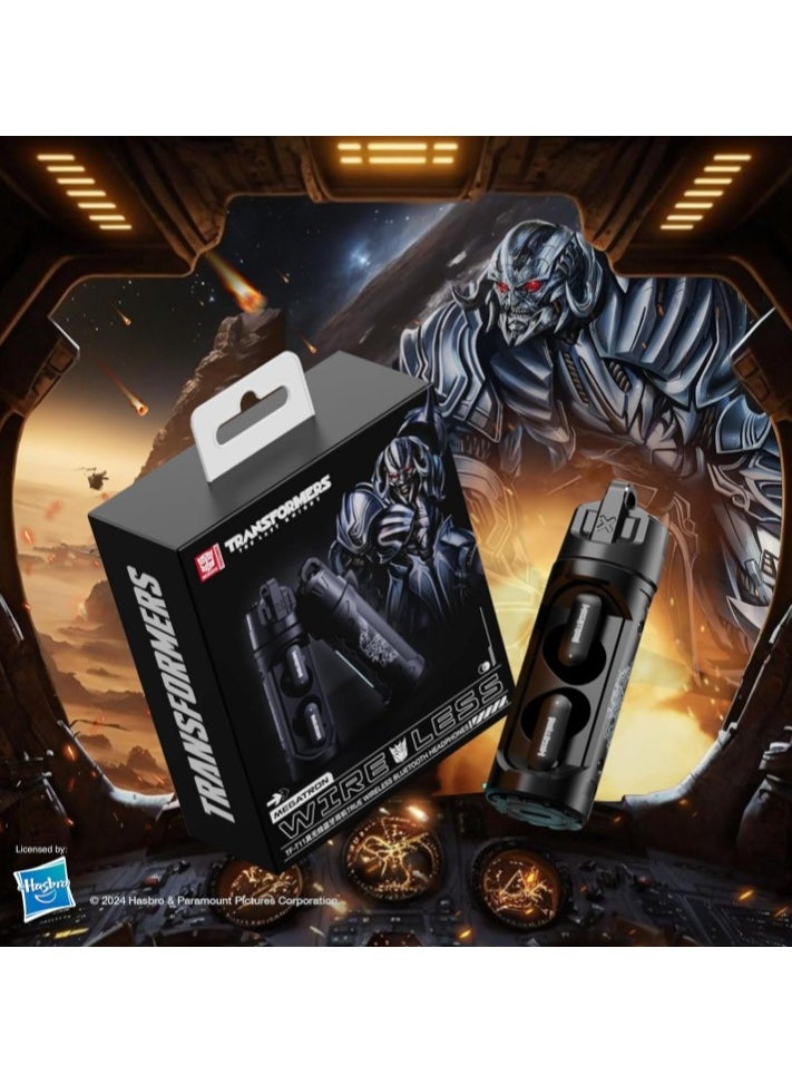 TRANSFORMERS - Transformers TF-T11 TWS Wireless Headphones Bluetooth 5.4 Megatron Black Gaming Sports - Image 1