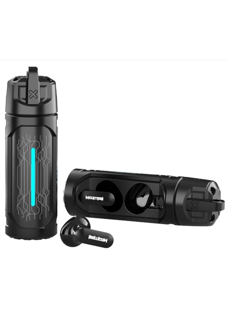 TRANSFORMERS - Transformers TF-T11 TWS Wireless Headphones Bluetooth 5.4 Megatron Black Gaming Sports - Image 1