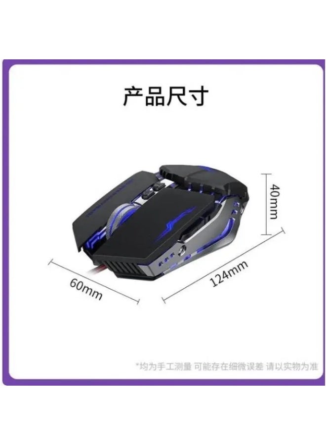 AOC GM110 Wired Gaming Mouse, 3200 DPI, USB Connection, 4-Color Breathing LED Lights, Programmable Macro Support, Ergonomic Design for PC & Laptop - Image 2