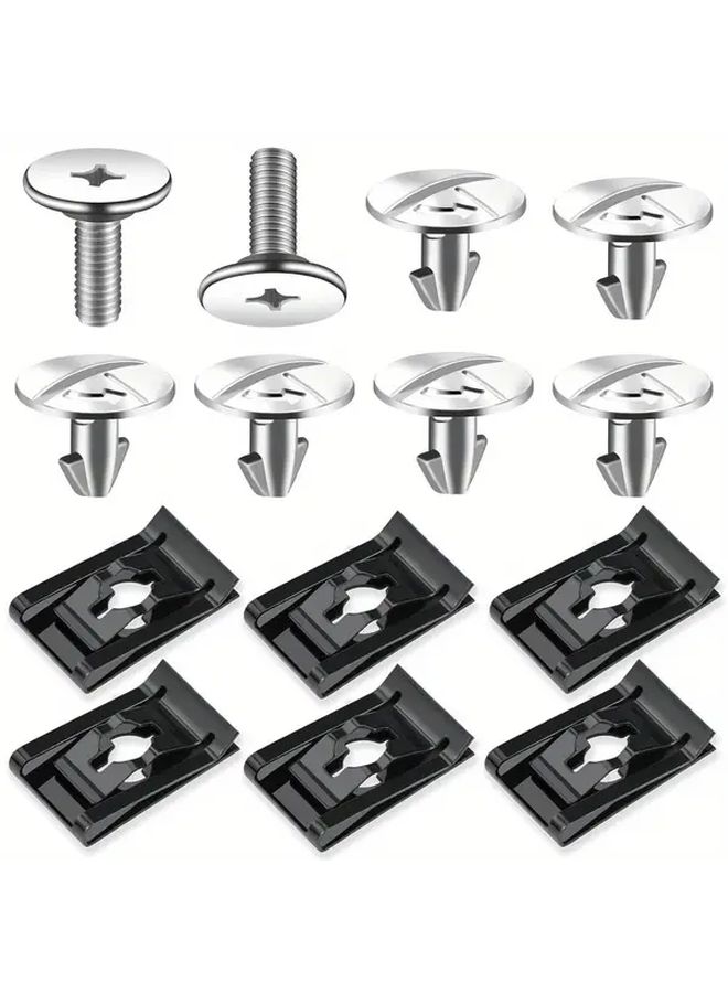 Premium Engine Splash Shield Bolt Screw Fastener Clips Kit 14pcs - Image 1