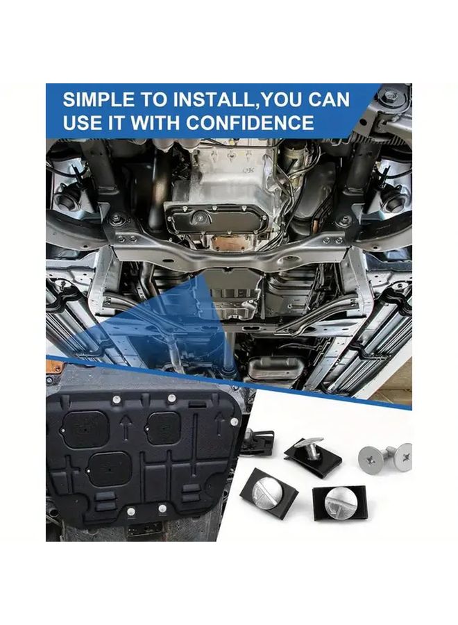 Premium Engine Splash Shield Bolt Screw Fastener Clips Kit 14pcs - Image 4