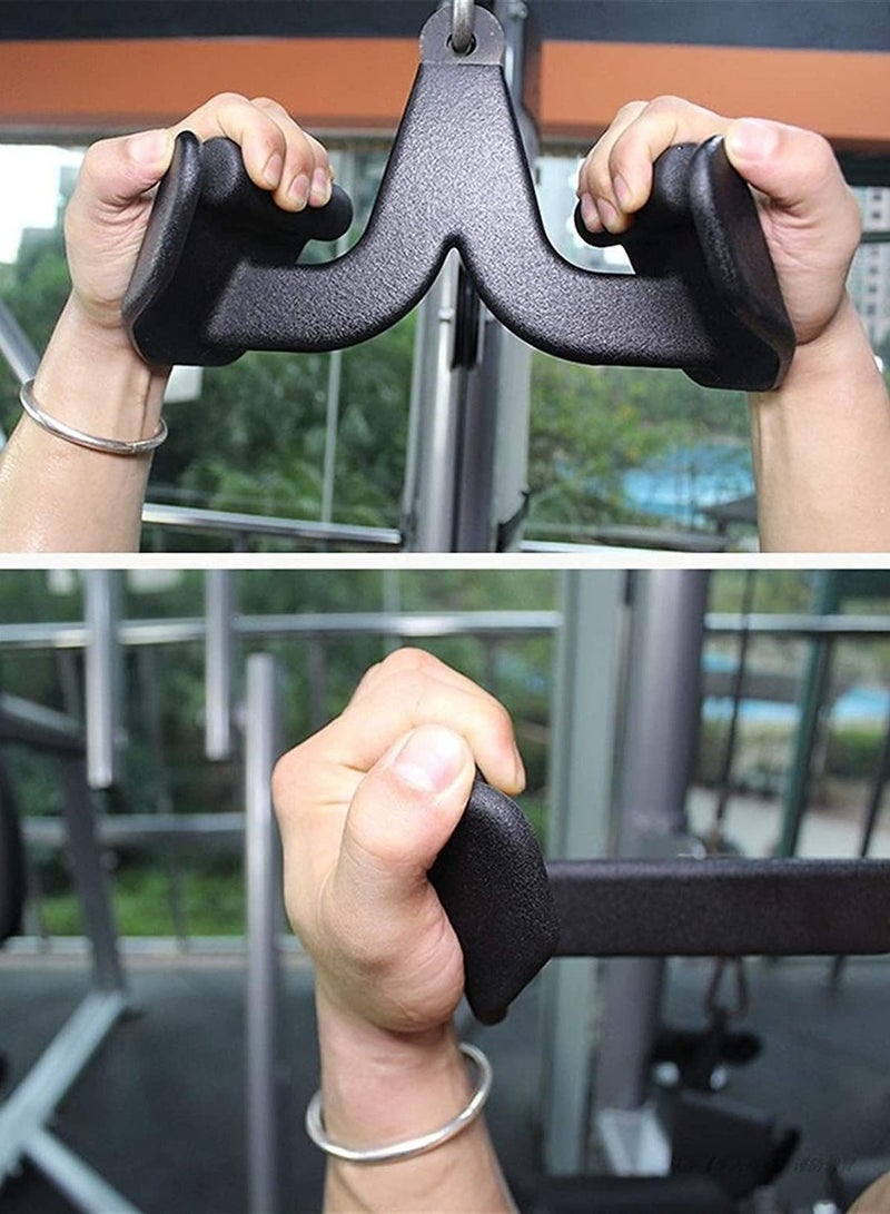 Workout Equipment - 5 Sets, Easily Build Back Muscles Bodybuilding Matching V-Shaped Handle, Tricep Press Down Bar LAT Pull Down Bar Handle Attachment for Cable Machine