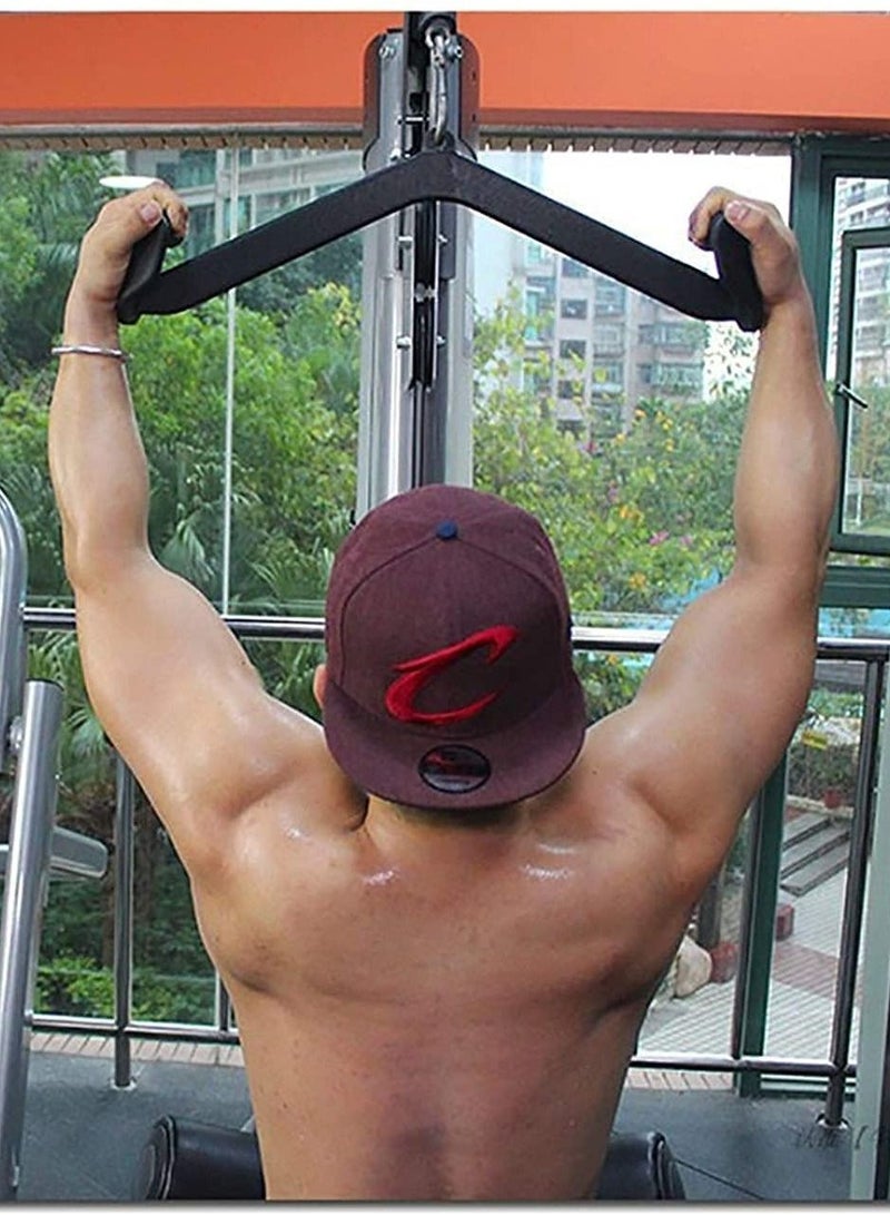 Workout Equipment - 5 Sets, Easily Build Back Muscles Bodybuilding Matching V-Shaped Handle, Tricep Press Down Bar LAT Pull Down Bar Handle Attachment for Cable Machine