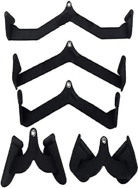 Workout Equipment - 5 Sets, Easily Build Back Muscles Bodybuilding Matching V-Shaped Handle, Tricep Press Down Bar LAT Pull Down Bar Handle Attachment for Cable Machine
