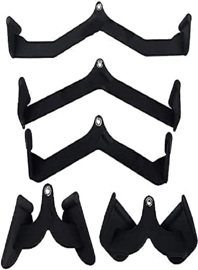 Workout Equipment - 5 Sets, Easily Build Back Muscles Bodybuilding Matching V-Shaped Handle, Tricep Press Down Bar LAT Pull Down Bar Handle Attachment for Cable Machine