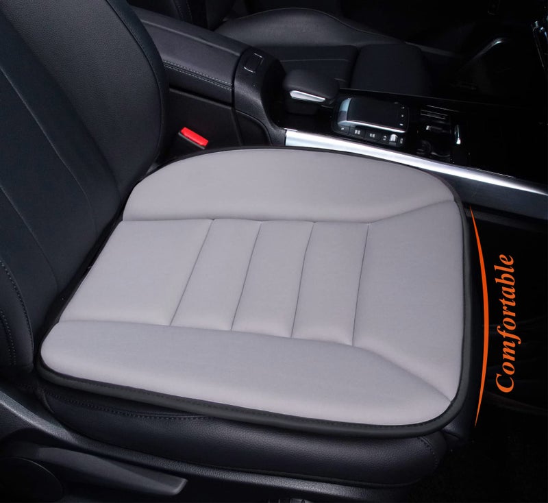 kingphenix Car Seat Cushion with 12inch Comfort Memory Foam Seat Cushion for Car and Office Chair Gray