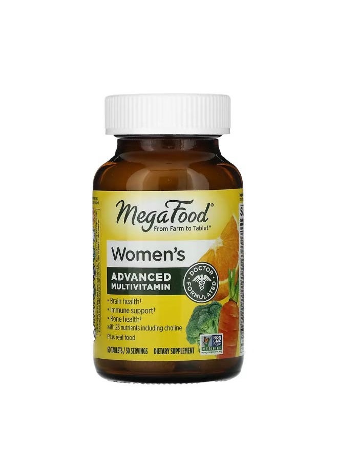 MegaFood Womens Advanced Multivitamin 60 Tablets  - Image 1