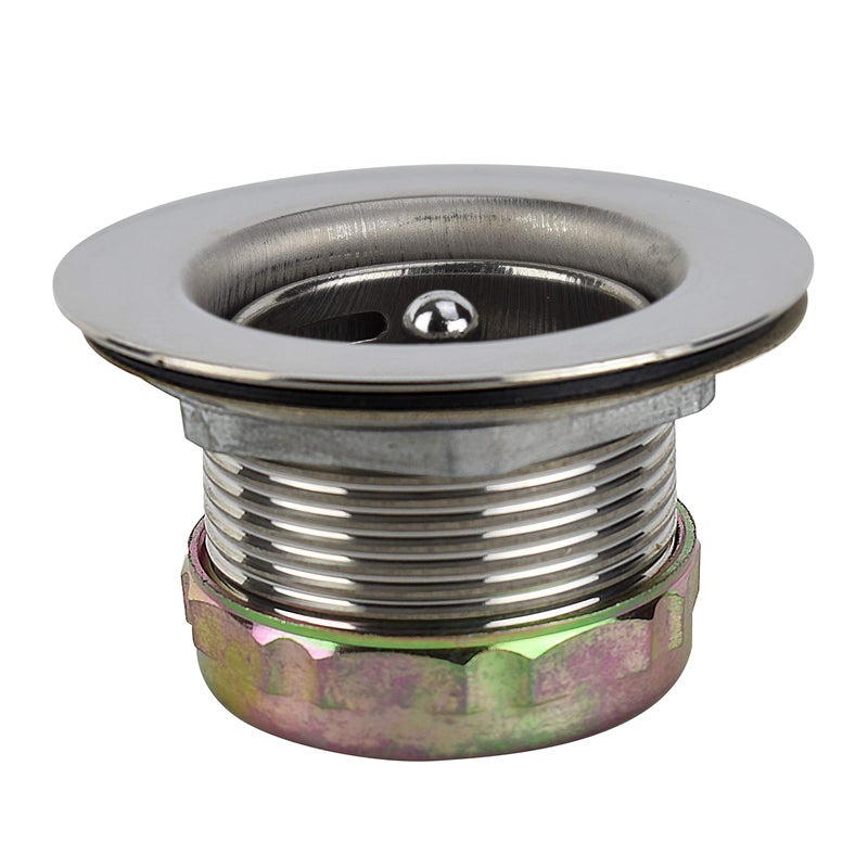 Plumb Pak 878PC Keeney Stainless Steel Junior Duo Bar Sink Strainer with Basket, Fits 2-Inch or 2-1/2-Inch Openings, Polished Chrome - Image 2