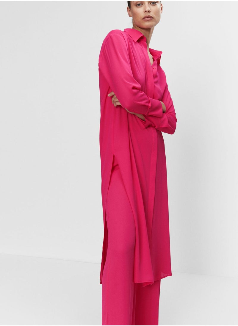 MANGO - Button Detail Slit Dress - Image 1