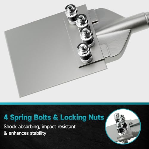 YOSIGHT 65A Shank 6 Inch Wide Floor Scraper Chisel Bit - 24" Long Alloy Steel Jack Hammer Drill Bit Blade Scraper, Spring-loaded Bolt Reinforcement, Removal Tools for Tile Thinset Hardwood Adhesive - Image 3