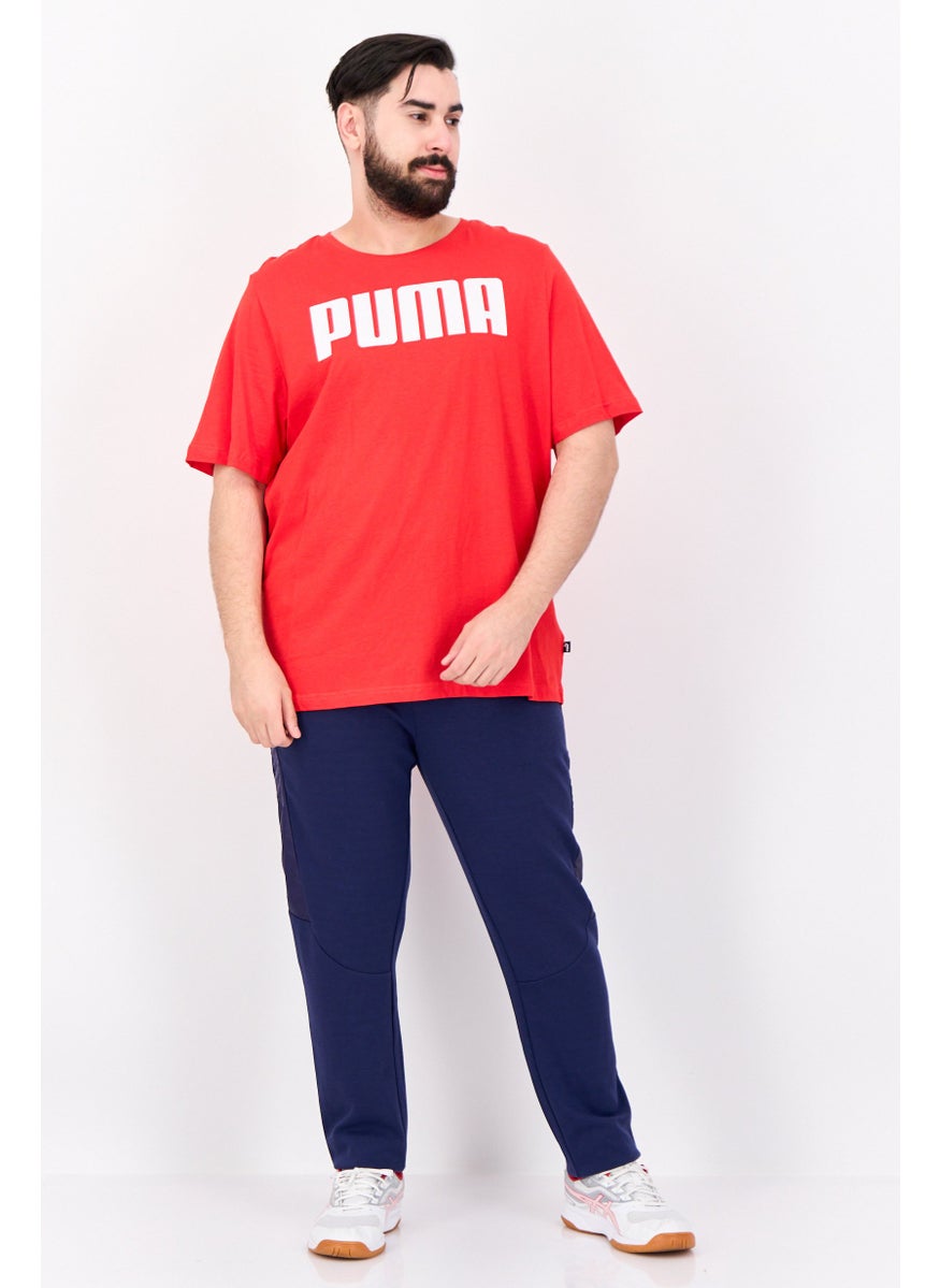 PUMA Men Sportswear Fit Short Sleeve Brand Logo T-Shirt, Red  - Image 4