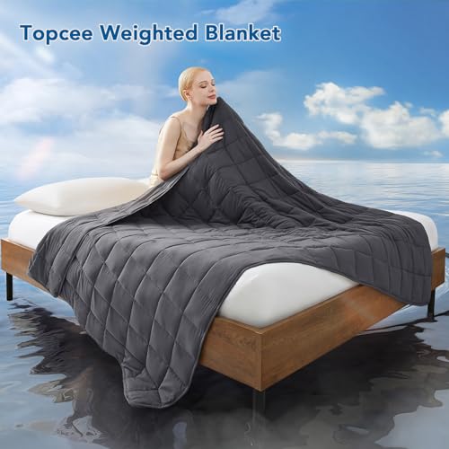 Topcee Weighted Blanket (7 lbs, 40" x 60") Cooling Throw Heavy Blanket for Sleeping Apply to 60-90 lbs, Soft Thick Breathable Blanket with Glass Bead, Easy Care - Image 2