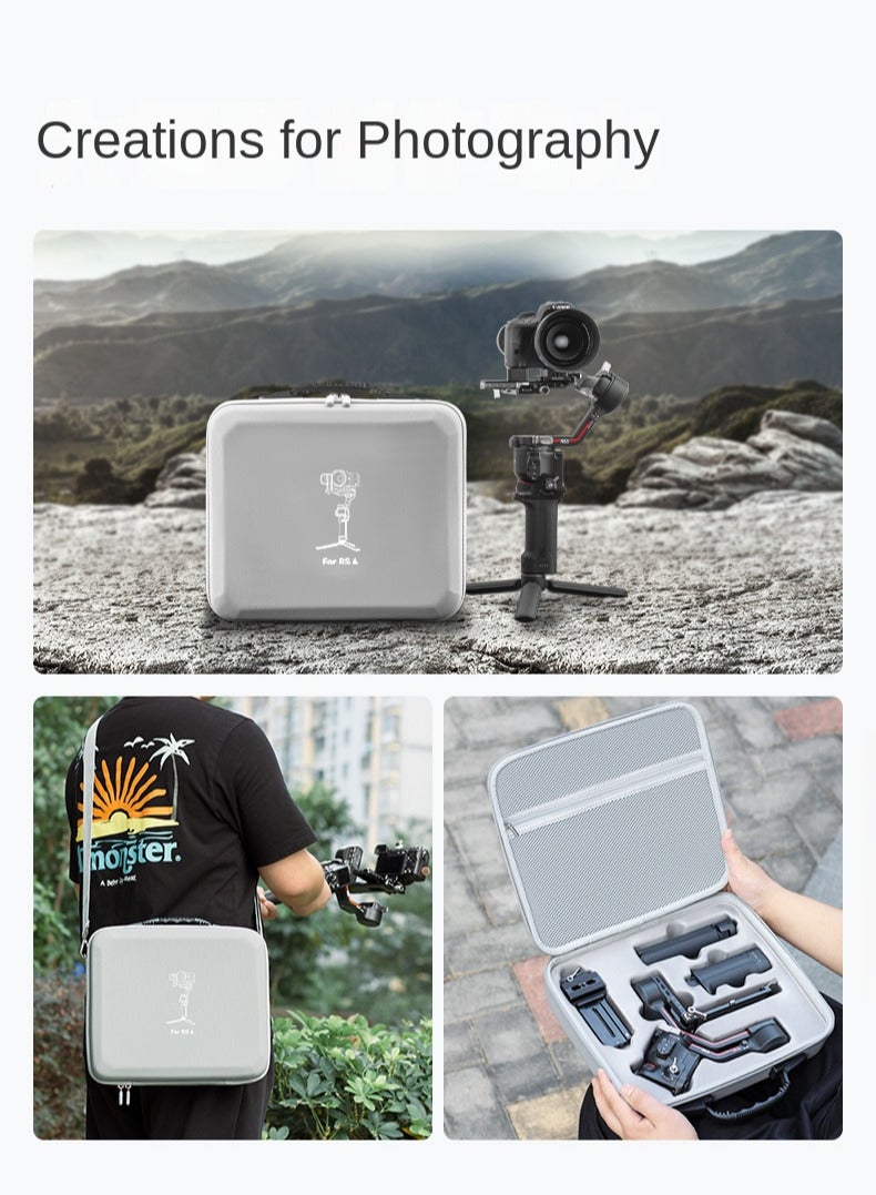 Suitable for DJI RS4 storage bag like RoninS4 portable stabilizer diagonal cross bag, complete set of accessories PU bag - Image 4