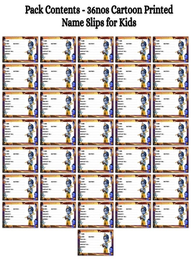 AanyaCentric 36nos Kids Name Sticker | 4 x 2 inch | Self Fill in Sticky School Labels for Notebook Register Copy - Image 2