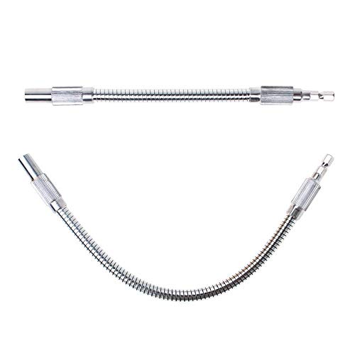 AUTOTOOLHOME 2pc Flexible Extension Drill Bit Holder Flex Shaft Impact Driver for Hand Ratchet Screwdriver Bits Quick Change Magnetic 1/4 Hex Shank - Image 5