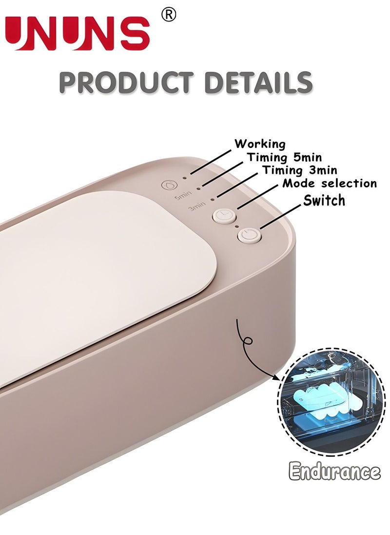 UNUNS Ultrasonic Jewelry Cleaning Machine, Hurtless 45Khz Glasses Cleaner, Ultrasonic Cleaner Machine for Jewelry, Eyeglasses,Watches,Dentures,Coins,Razors,Rings  - Image 2
