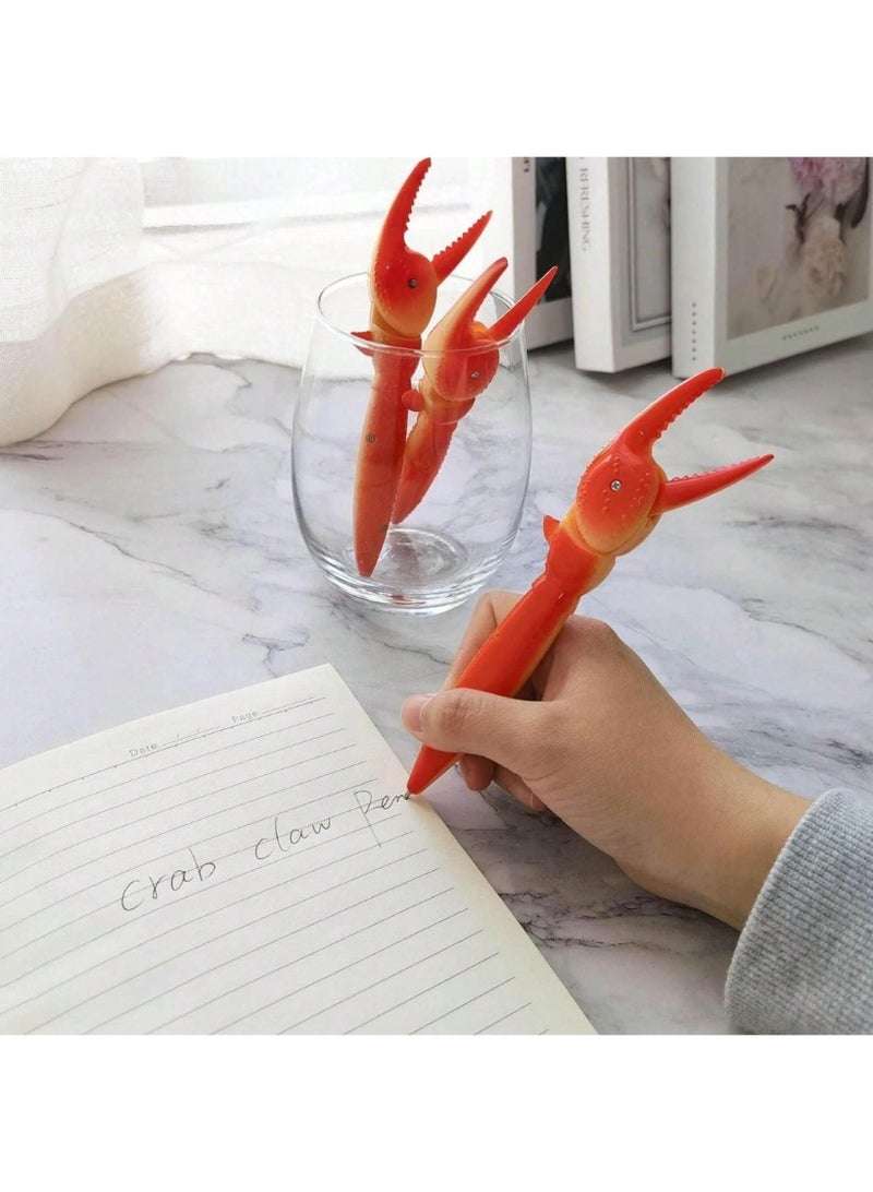 Crab Claw Shaped Ballpoint Pen, Novelty Red Stationery for School & Office - Image 1