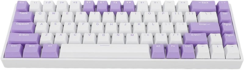 لوحة مفاتيح ألعاب ميكانيكية من RiToEasysports، 68 مفتاحًا، بمفاتيح زرقاء، إضاءة خلفية RGB، سلك USB-C، مع خاصية N Key Rollover وطبقتين من الحشو، لوحة مفاتيح ميكانيكية مضغوطة للاعبين والمذيعين والعمل المكتبي - Image 2