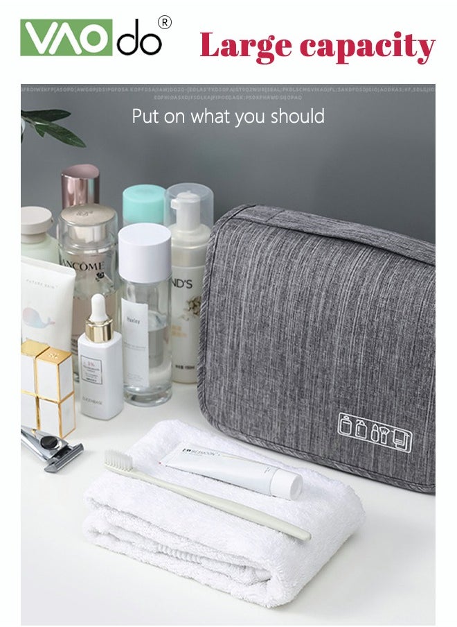 VAOdo Multifunctional Hanging Toiletry Wash Bag Wet and dry separation Portable Large-Capacity Storage Travel Bag Waterproof Wash Bag with Hook Multifunctional Hanging Toiletry Wash Bag Wet and dry separati  - Image 5