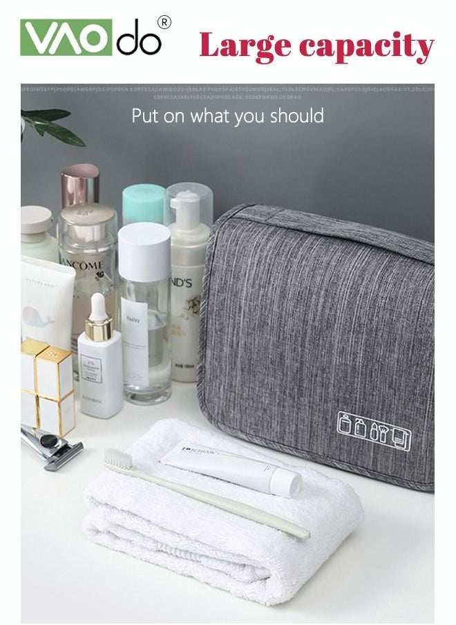 VAOdo - Multifunctional Hanging Toiletry Wash Bag Wet and dry separation Portable Large-Capacity Storage Travel Bag Waterproof Wash Bag with Hook Multifunctional Hanging Toiletry Wash Bag Wet and dry separati - Image 1