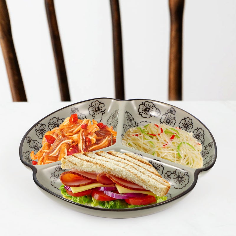Food Serving Plate Divided Diet Dinner Plate Multi-function Serving Plate Home Accessory - Image 5