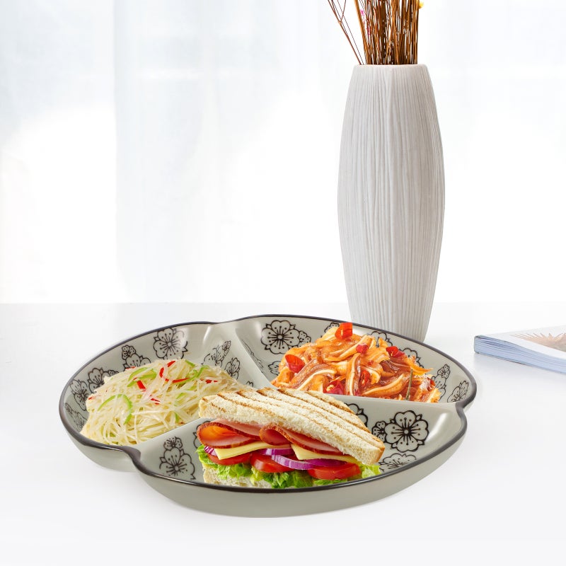 Food Serving Plate Divided Diet Dinner Plate Multi-function Serving Plate Home Accessory - Image 4