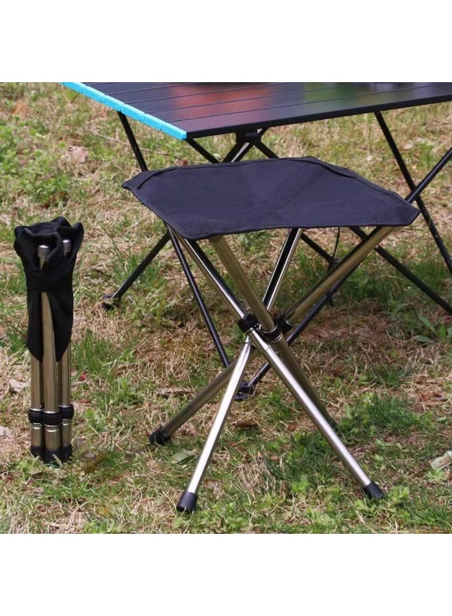 Tradeo Portable Stainless Steel Telescopic Folding Stool – Lightweight Outdoor Camping & Fishing Chair - Image 4