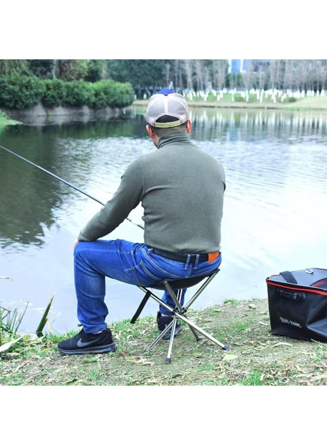 Tradeo Portable Stainless Steel Telescopic Folding Stool – Lightweight Outdoor Camping & Fishing Chair - Image 3