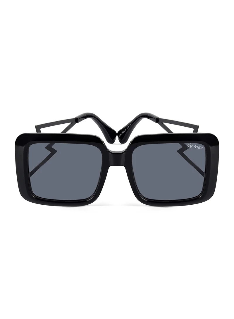 Woggles Black Oversized Sunglasses| 100% UV Protected| Men & Women