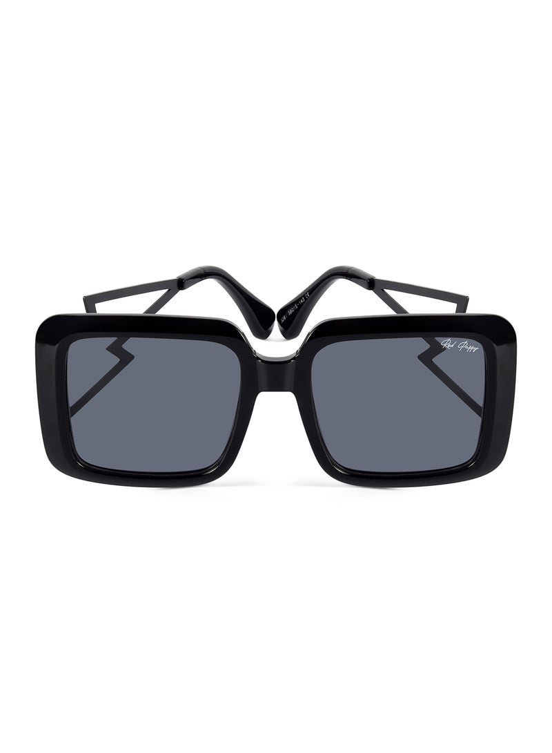 Woggles Black Oversized Sunglasses| 100% UV Protected| Men & Women - Image 1